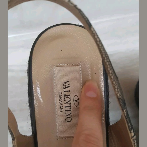 Valentino Garavani Lace Bow Espadrill Wedges